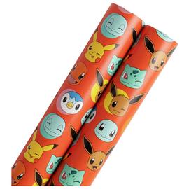 Pokemon 2 Rolls Wrapping Paper Set
