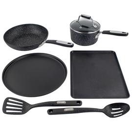Scoville 6 Piece Aluminium Cookware Set - Black