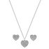 Sterling Silver 100ct tw Diamond Earring and Pendant Set