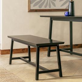 Habitat Kyoto Solid Wood Dining Bench - Black