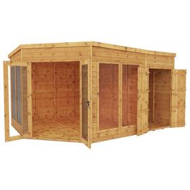 Mercia Corner Summerhouse with Side Shed - 9 x 13ft