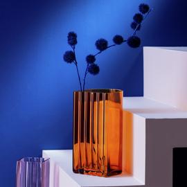 Habitat 60 Wiggle Glass Vase - Tall - Orange