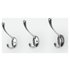 Argos Home Set of 3 Double 12cm Hooks - Chrome