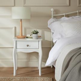 Argos Home Amelie 1 Drawer Bedside Table - White