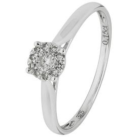 Revere 9ct White Gold 0.15ct tw Diamond Ring
