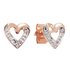 Revere 9ct Rose Gold 0.01ct TW Diamond Heart Stud Earrings