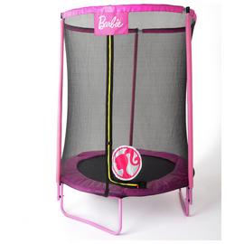 Barbie 4.5ft Outdoor Kids Trampoline with Enclosure