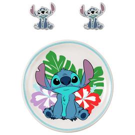 Disney Lilo and Stitch Stud Earrings and Trinket Tray Set