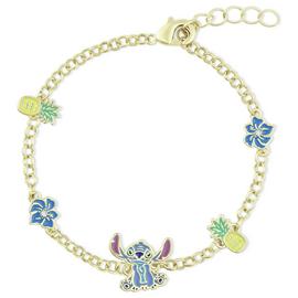 Disney Gold Plated Lilo and Stitch Bracelet