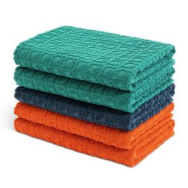 Habitat Geo Circles Pack of 5 Terry Tea Towels