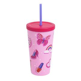 Argos Home Rollerskate Stainless Steel Pink Soda Cup - 500ml