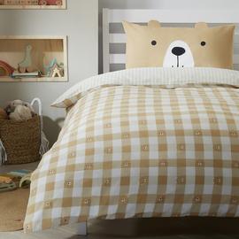 Argos Home Bear Gingham Kids Bedding Set