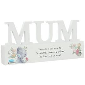 Personalised Message Me To You Wooden MUM Ornament - White