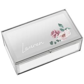 Personalised Message Floral Jewellery Box