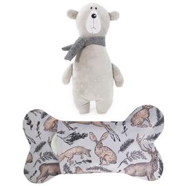 Rosewood Woodland Bone and Bowie Bear Dog Toy Bundle