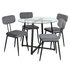 Argos Home Lazio Smoked Glass Dining Table & 4 Chairs