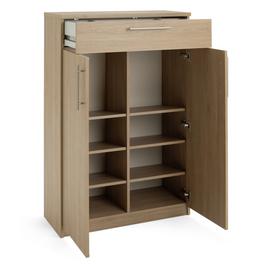 Argos Home Brisbane 2 Door Shoe Storage Cabinet - Oak
