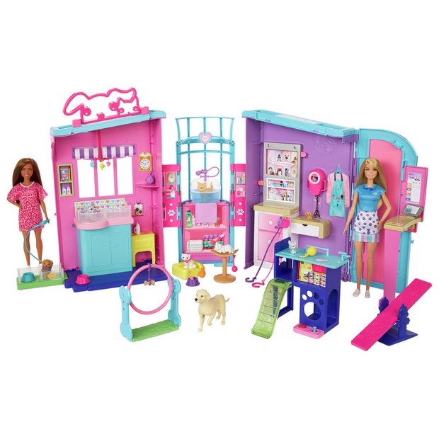 Barbie Extra Minis Pet Dollhouse, Travel Party Playset with Doll, Puppies &  Accessories