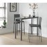 Argos Home Lido Glass Bar Table & 2 Grey Chairs