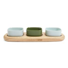 Habitat x Scion Lohko Set of 3 Dipping Bowls With Board