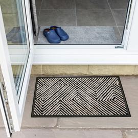 Mighty Mats Super Sorb Abstract Monochrome Doormat - 45x75cm