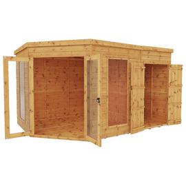 Mercia Corner Summerhouse with Side Shed - 8 x 12ft
