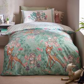 Disney Bambi Cotton Printed Floral Kids Bedding Set - Single