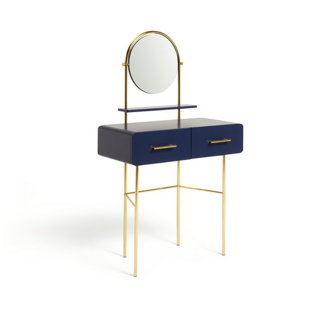 Navy and gold dressing shop table