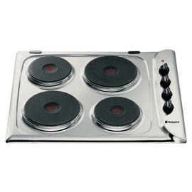Hotpoint E604X Electric Solid Plate Hob - Stainless Steel