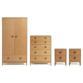 Habitat Cornelia 4 Piece 2 Door Wardrobe Set - Oak