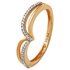 Revere 9ct Gold 0.06ct tw Diamond Wishbone Wedding Ring
