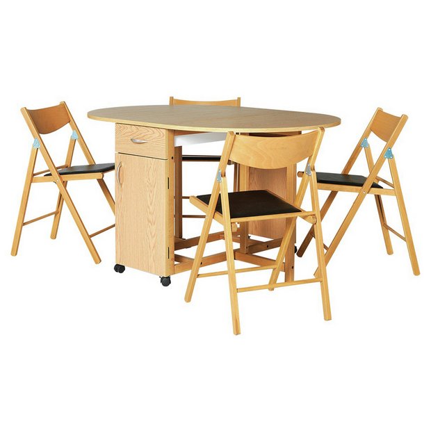 Buy Collection Willow Dining Table and 4 Chairs-Oak Stain/Beech at