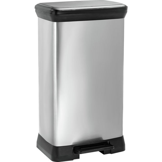 Buy Curver 50 Litre Pedal Bin Silver at Argos.co.uk Your Online