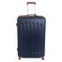 Go Explore Medium 4 Wheel Hard Suitcase - Navy and Tan