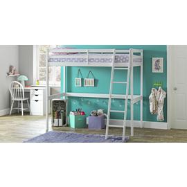 Argos Home Kaycie White High Sleeper Bed & Kids Mattress