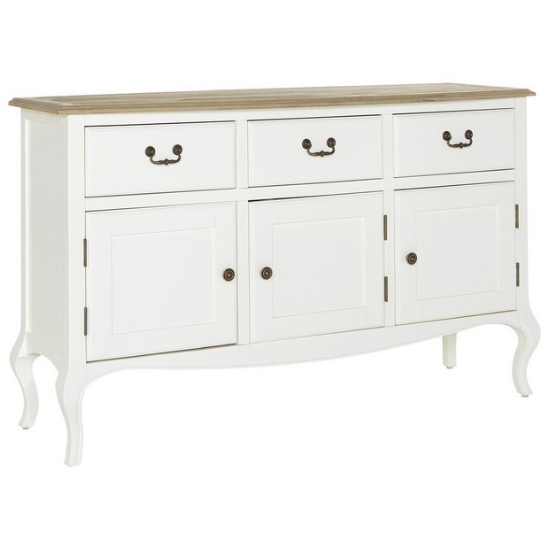Buy Heart of House Harper 3 Door 3 Drawer Sideboard Solid Wood at