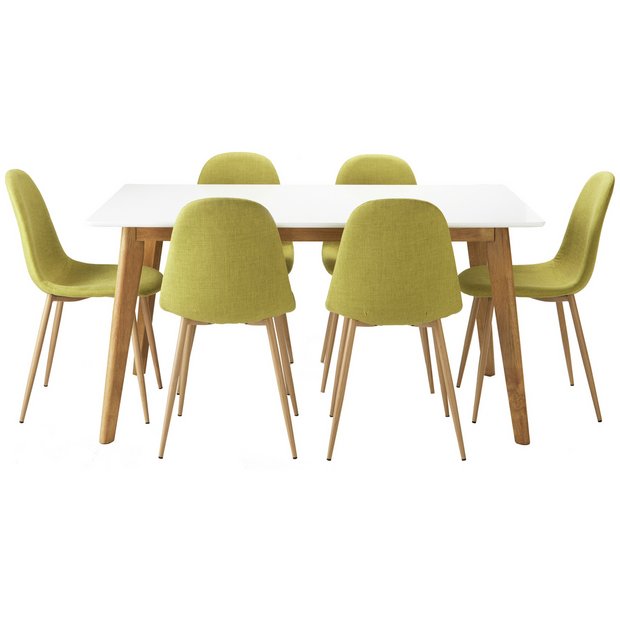 Buy Hygena Beni Dining Table and 6 Chairs Green at Argos.co.uk Your