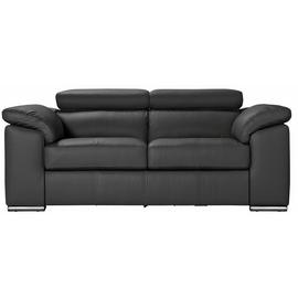 Argos Home Valencia Leather 2 Seater Sofa - Black
