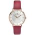 Accurist Ladies' Silver Stone Set Dial Leather Strap Watch