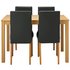 Argos Home Elmdon Oak Effect Dining Table & 4 ChairsBlack