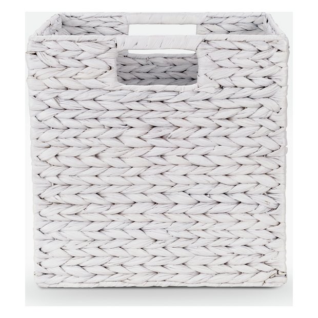 Buy HOME Water Hyacinth Cube White at Argos.co.uk Your Online Shop for Storage baskets and