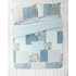 HOME Blue Patchwork Bedding Set - Single