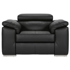 Argos Home Valencia Leather Armchair - Black
