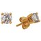 Revere 9ct Yellow Gold Diamond Solitaire Stud Earrings