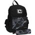 Carbrini 20L Backpack and Pencil CaseBlack Marble