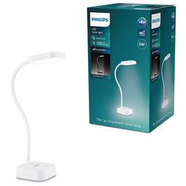 Philips Rock 39cm LED Portable Touch Desk Lamp - White