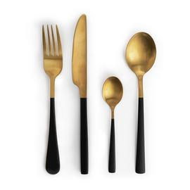 Habitat Two Tone 16 Piece Stainless Steel Cutlery Set