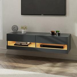 GFW Leon 120cm LED Wall TV Unit - Anthracite