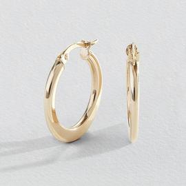 Revere 9ct Yellow Gold Flat Hoop Earrings