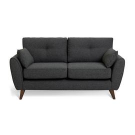 Habitat Iris Fabric 2 Seater Sofa - Charcoal